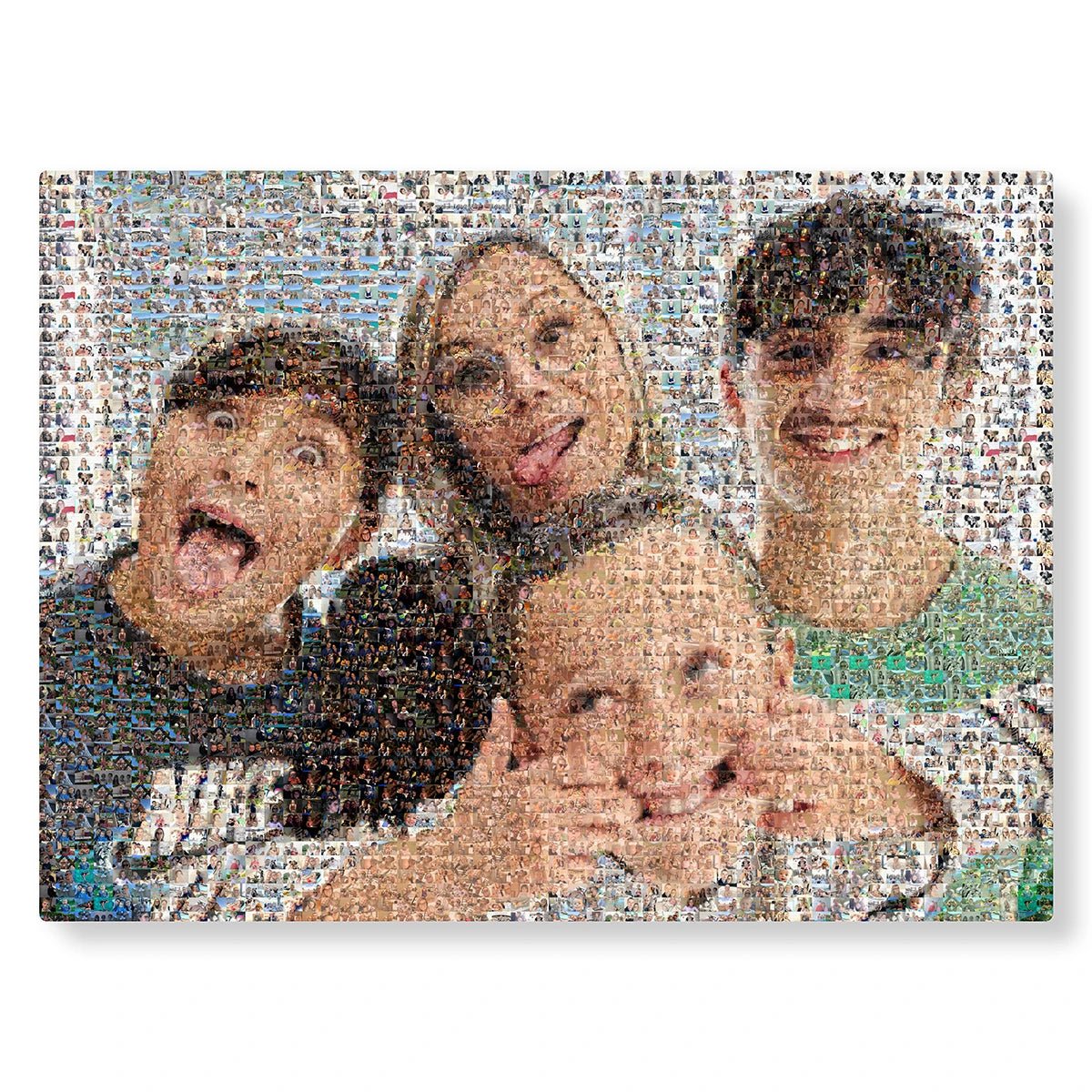 Photo mosaïque d'une famille - Maximum de 4 visages - Studio Pop Art