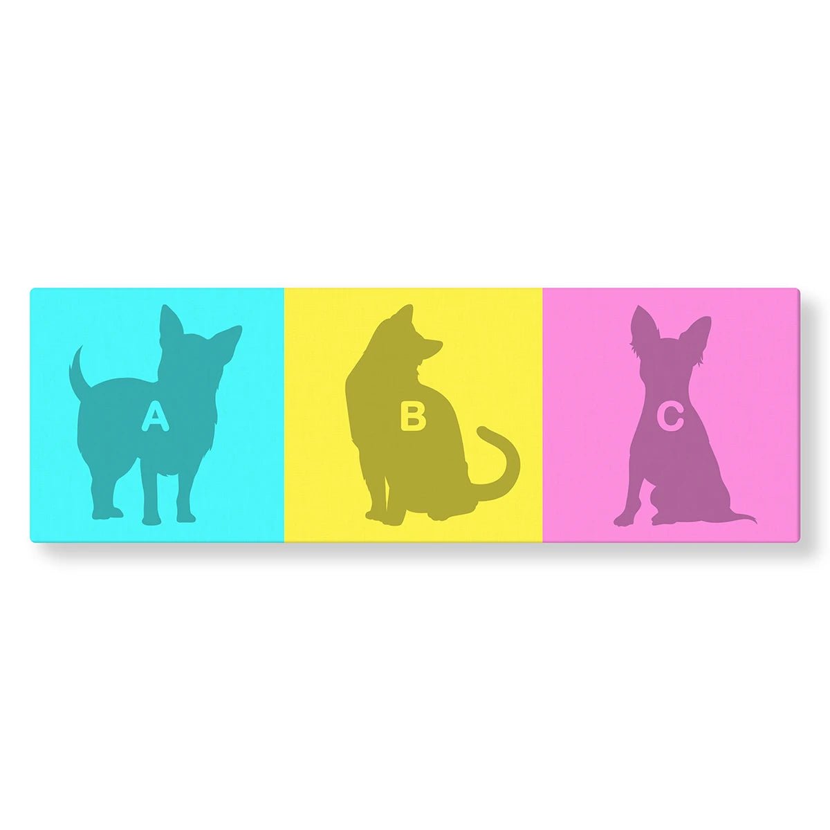 Tableau Pop Art Animaux panoramique (pastel) - Studio Pop Art