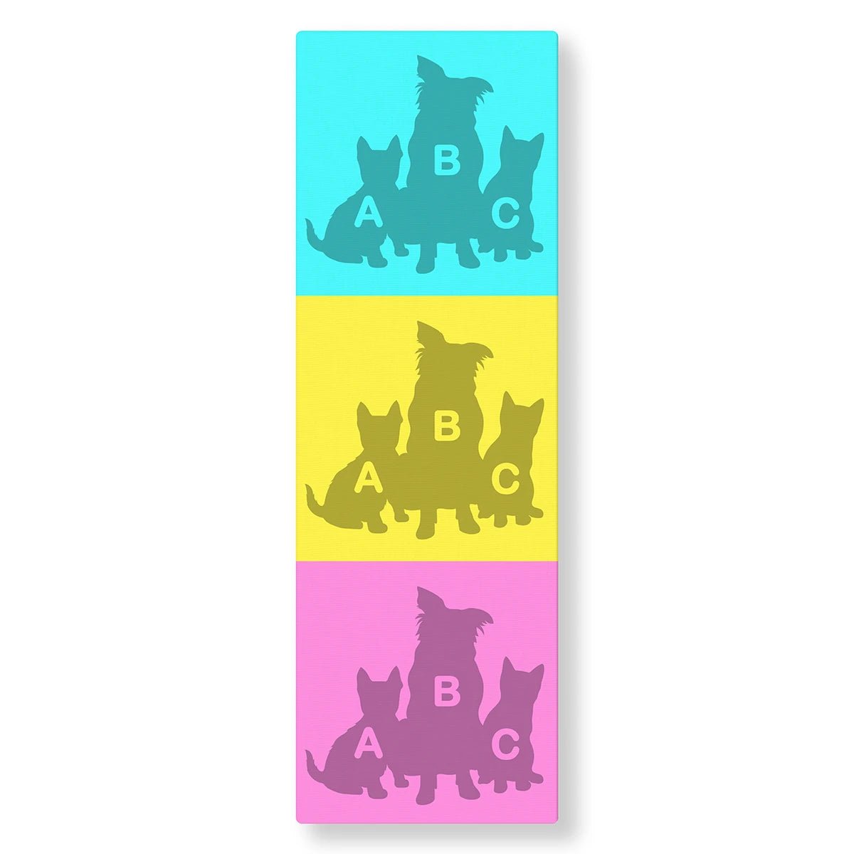 Tableau Pop Art Animaux panoramique (pastel) - Studio Pop Art