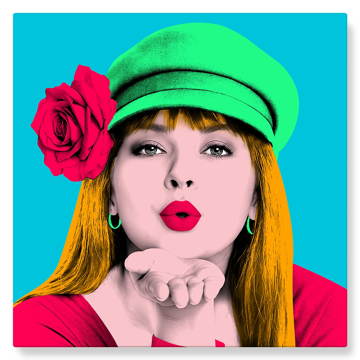 Warhol (rétro bleu) - Studio Pop Art