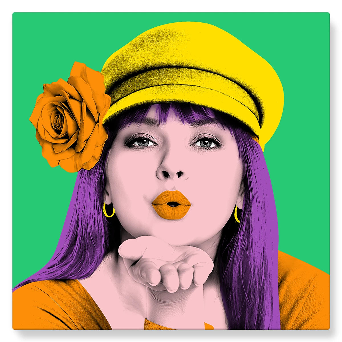 Warhol (rétro vert) - Studio Pop Art