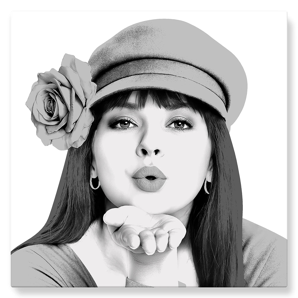 Warhol (monochrome blanc) - Studio Pop Art