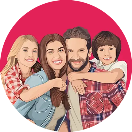 Portrait de famille ou portraits personnalisés