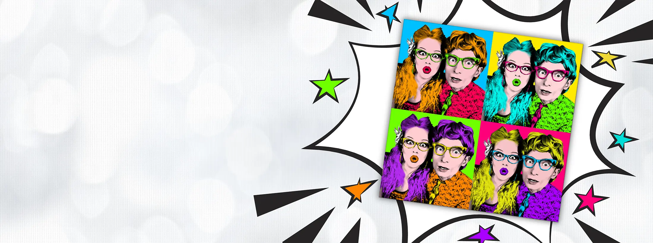 Retrato personalizado Pop Art e Mosaico de fotos