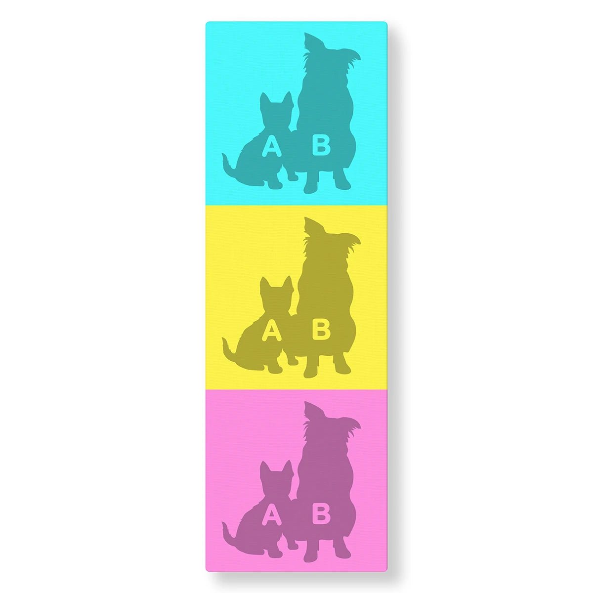 Tableau Pop Art Animaux panoramique (pastel) - Studio Pop Art