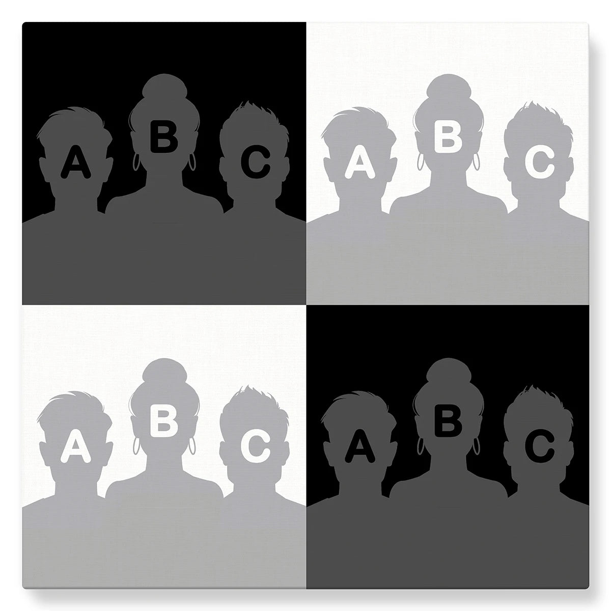 Warhol (monochrome) - Studio Pop Art