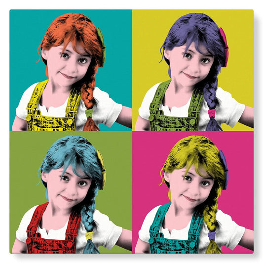 Couleurs sur mesure sur fillette en 4 cases - Studio Pop Art