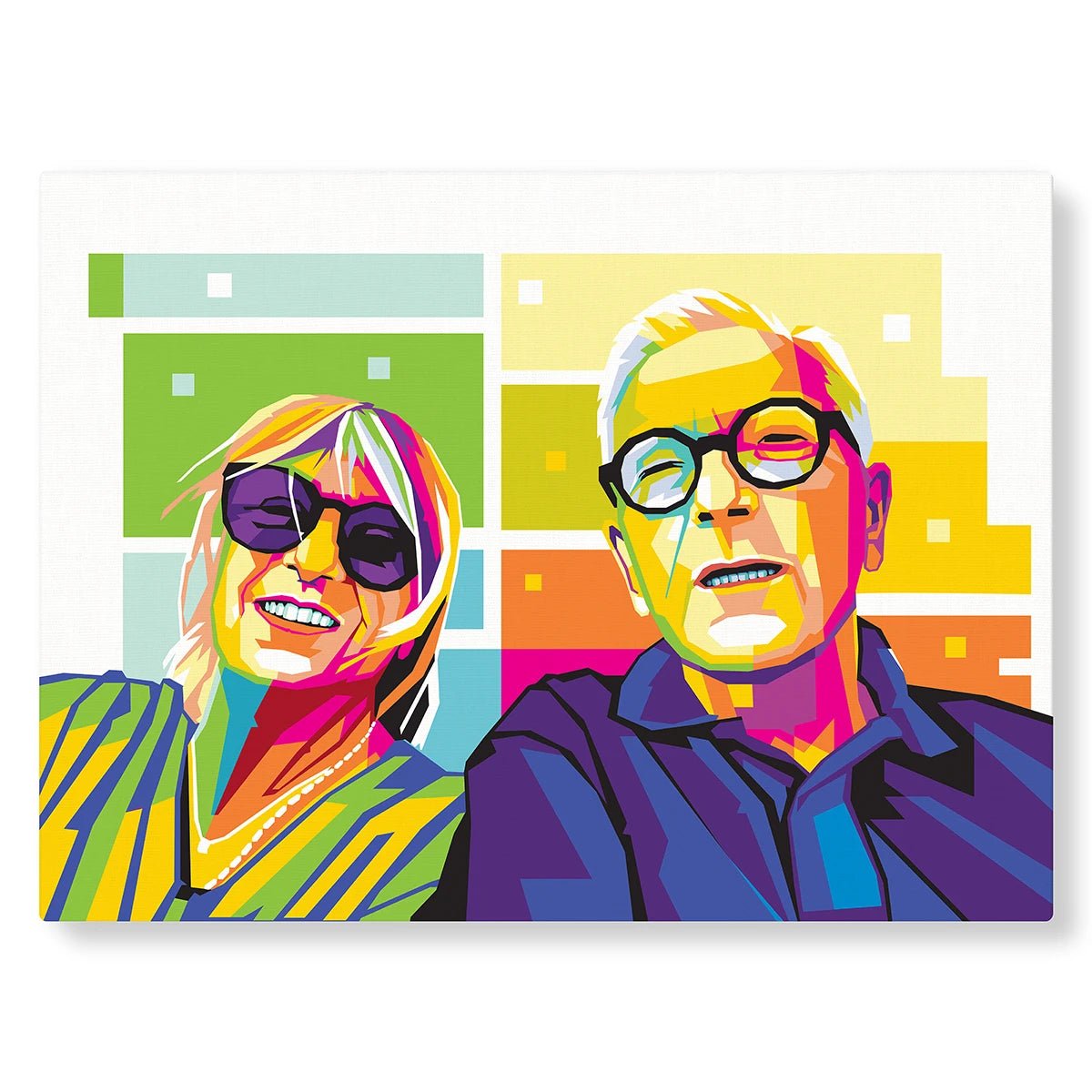 Illustration d'un Couple style WPAP - Studio Pop Art