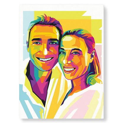 Illustration d'un couple style WPAP - Studio Pop Art