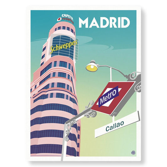 Illustration Madrid Callao - Studio Pop Art