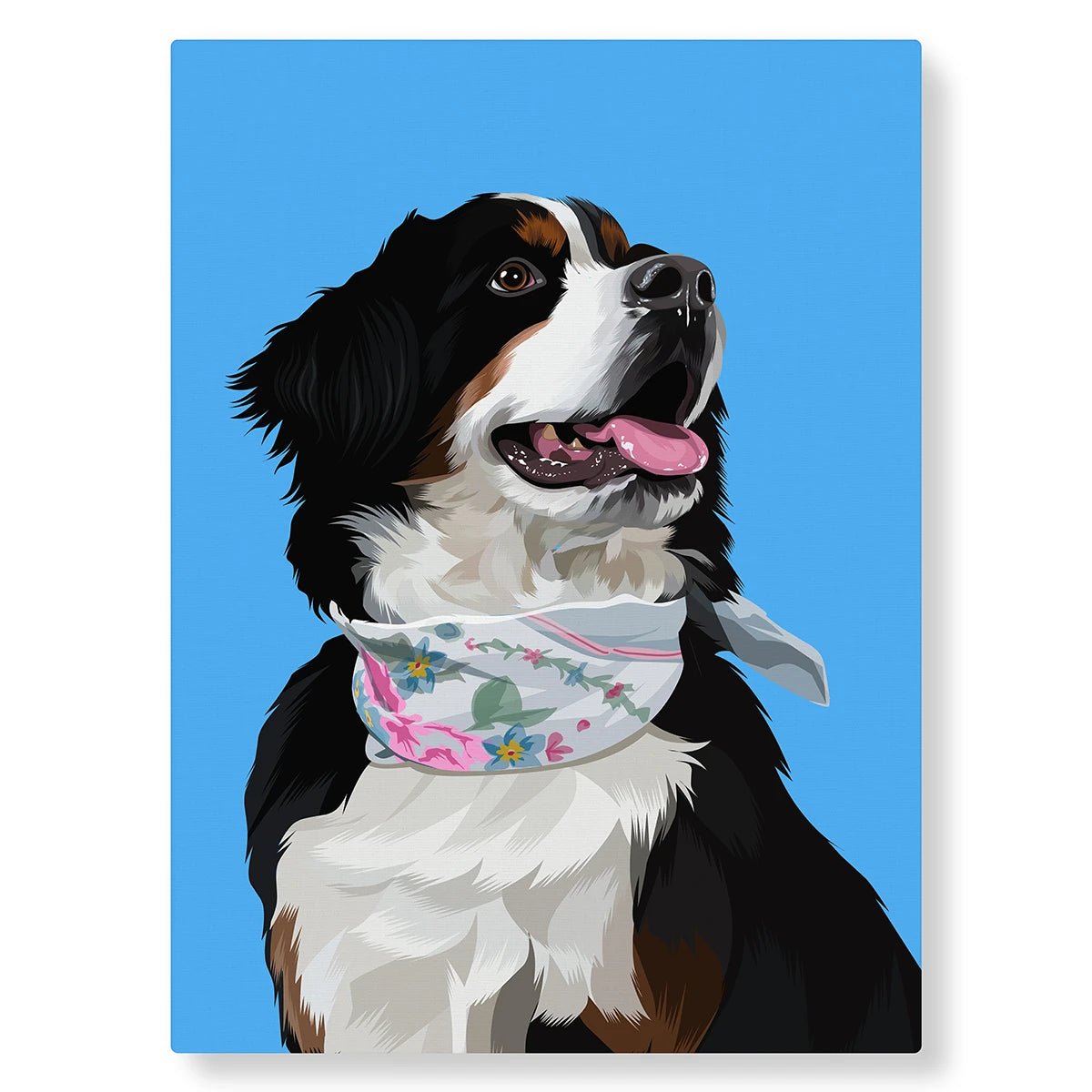 Portrait illustré de votre animal : PicsArt bleu - Studio Pop Art
