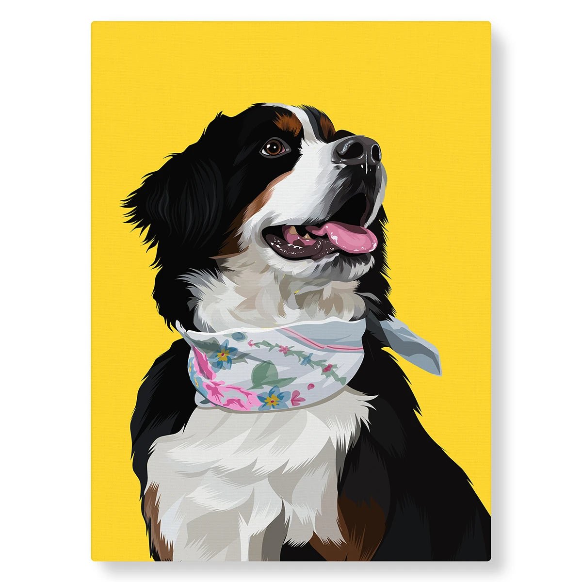 Portrait illustré de votre animal : PicsArt jaune - Studio Pop Art