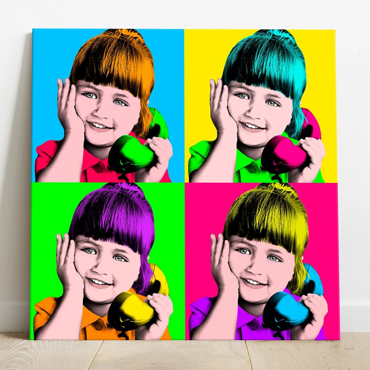 Visage dupliqué à 4 reprises - Studio Pop Art